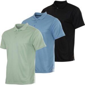 Real Essentials 3 Pack: Men's Quick-Dry Short Sleeve Athletic